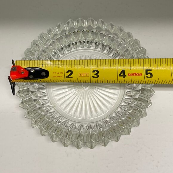 VINTAGE 1960's Indiana Glass Diamond Point Cut Covered Candy Dish  Bowl & Lid - Picture 11 of 12